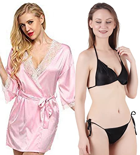 Image of Love Maker Babydoll Lingerie Bra Panty Set Undergarments for Women Honeymoon Nighties Small to 3XL