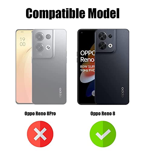 Image of Jkobi Back Cover Case for Oppo Reno8 5G | Reno 8 5G (Crystal Glass Back | Camera Protection | Shockproof | Professional Black)