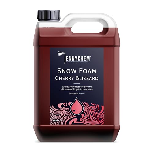 Jennychem Industrial Chemicals cherry snow foam car shampoo | Car Foam | Car Foam Shampoo for Pressure Washers | Highly Concentrated Snow Foam Shampoo | (5 L)