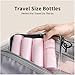 (5 pcs) Travel Cream Dispenser Bottles Set Travel Bottles Toiletry Containers Set, TSA Approved, Travel Essentials (pink)
