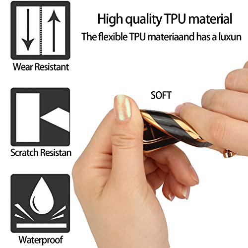 Utft-17 For Mercedes Benz Key Fob Cover,Gold Keychain,With Mercedes Benz 2017-2021 E-Class 2018-2021 S-Class 2019-2021 A-Class C-Class G-Class-Black #TOP3