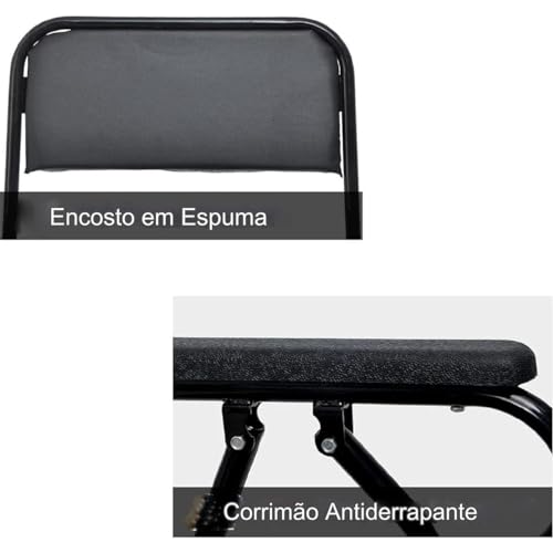 Cadeira Assento Sanitario Pinico Idosos Gestante PCD Banho Acolchoada Almofadada Dobravel Resistente