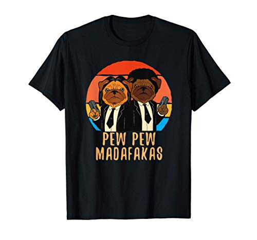 Pew Pew Madafakas Dolce Cani Meme Funny cani pug pazzi - Funny Crazy Pug dogs Design