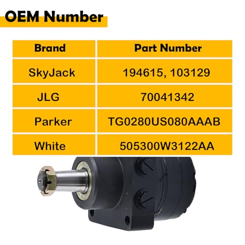 Image of 194615 103129 Hydraulic Drive Motor Compatible with SkyJack SJIII 3220 3226 4626 4632