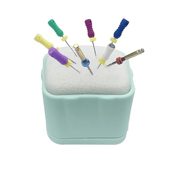 Endo File Clean Stand, YOUYA DENTAL Instant Detailing File Cleaning Sponge Dental Endodontics Cleaning Holder High Temperature Resistance Professional Sponge Box Ring Organizer Rack Green