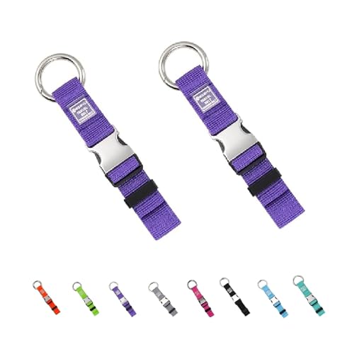 Image of 2PCS Heavy Duty Add a Bag Luggage Straps Jacket Gripper,Carry-on Luggage Belt Baggage Suitcase Straps Belts Travel Accessories(Purple)