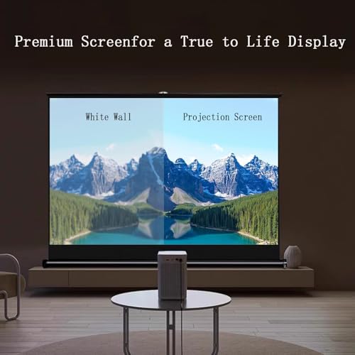 Pantalla Manual Retráctil 50" 16:9 para Proyector miniatura 3