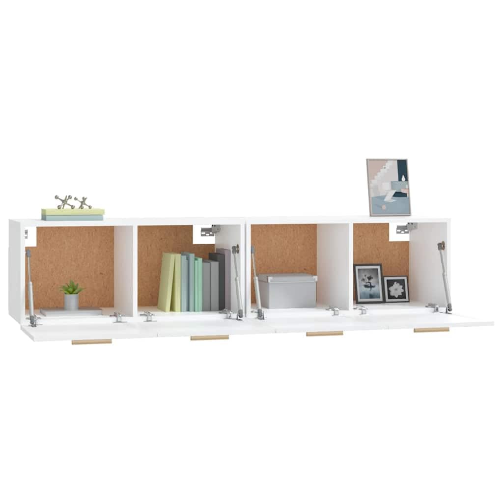 Szafka ścienna 2 szt. biała 80 x 35 x 36,5 cm materiał