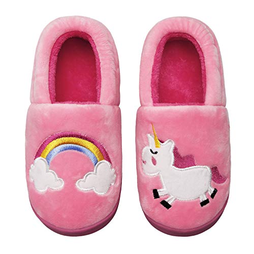 Centipede Demon ZT-CDM02PINK-20 Plush Warm Slippers For Girls Boys Kids Toddlers Winter Fur Lined Indoor House Home Shoes 11-12 Little Kid thumb #3