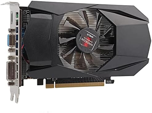 Dpofirs Professional HD7670 1GB DDR5 128Bit Gaming Graphics Card,Low Noise Video Memory Card, 650MHz Core Frequency,with PCI Express 2.0 Graphics Card Slot