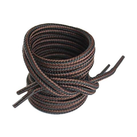 Lacestar - Hiking Shoe Laces - Durable - Great for Walkers, Runners & active lifestyles - 1 Pair (100cm - (39 inches) - (S), Brown and Black) Cover
