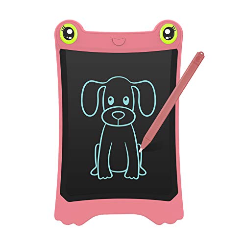 NEWYES 8.5 Inch LCD Writing Tablet Updated Frog Pad Children Electronic Doodle Board Jot Digital E-Writer Kids Scribble Toy with Lock Function Pink