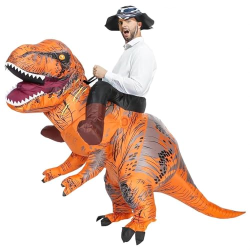 Costume de dinosaure gonflable T-rex avec ventilateur