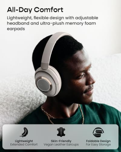 Cleer Audio Alpha Active Noise Canceling Headphones, Stone - image 8