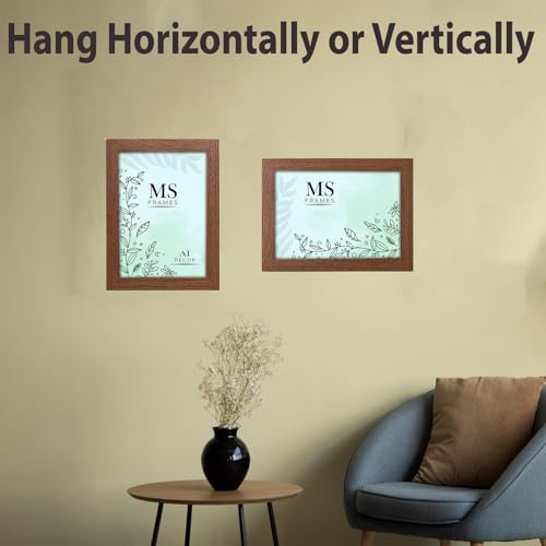 AI Decor 12x10 Inch Dark Oak Picture Frames (30.5x25.4 cm) Poster Frame - Clear Acrylic Display Poster MDF Wooden Portrait/Panoramic - Flat Wall Mount Hang Hooks & Free Tabletop Stand - Image 3