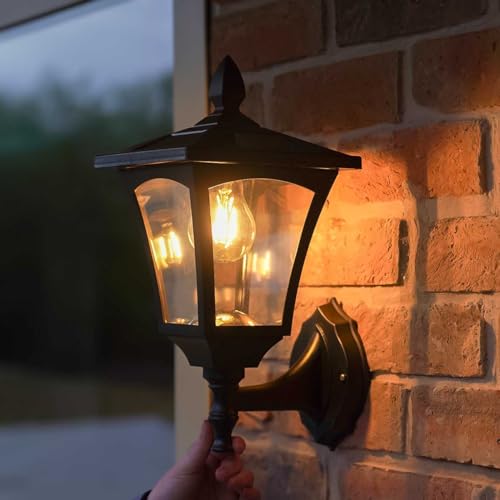Festive Lights Lampadaire Solaire LED Extérieur en Aluminium - Design Traditionnel ou Moderne -...