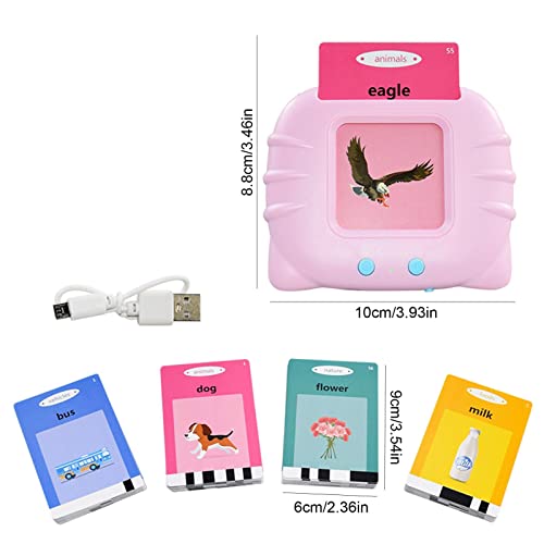 Flash Cards para Crianças | leitura recarregáveis USB para crianças,Dispositivo educacional cartões