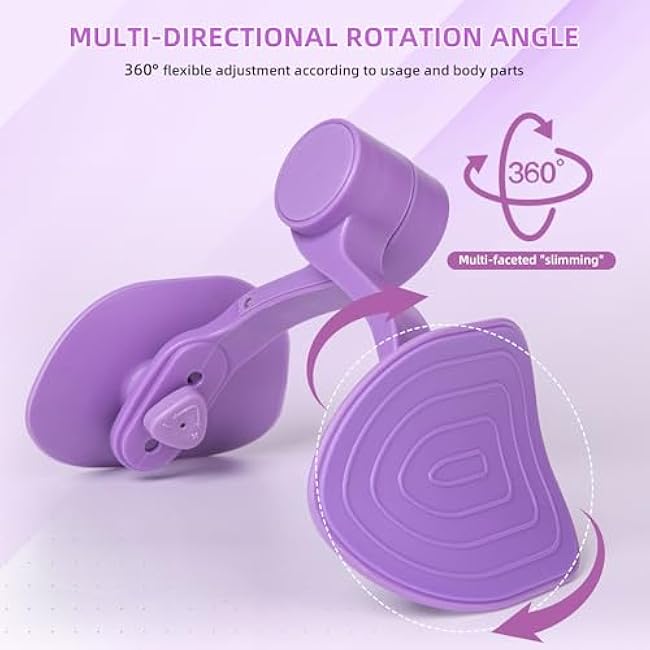 Thigh Exerciser with 3 Levels Resistance Adjustable,Thigh Workout Equipment,Kegel Exercise,Inner Thigh Exerciser,Thigh Slimmer,Thigh & Hip Strengtheners,Purple