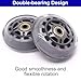 BENLIUDH Inline Skate Wheels with Bearings, 3 Inch Roller Blade Wheels 76mm Outdoor and Indoor Clear Wheel for Office Chairs, Luggage (4 Pack, Silver)