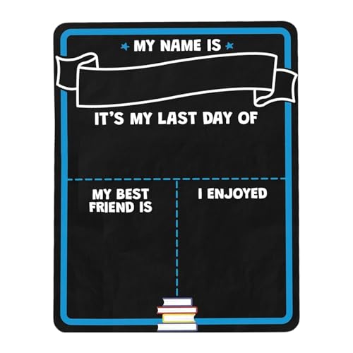 First Day of School Sign | Double-Sided Wooden Kindergarten Sign | Reusable School Chalkboard, First and Last Day Photo Prop, Kids Back to Schol Siign, Math Posters for Classroom