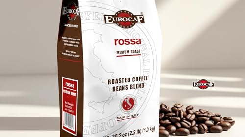 Eurocaf Miscela Rossa Café en grano tostado medio 2.2 lb miniatura 2