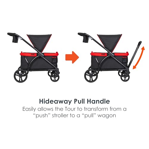 Baby Trend Expedition/Tour LTE 2-in-1 Stroller Wagon, Mars Red - image 9