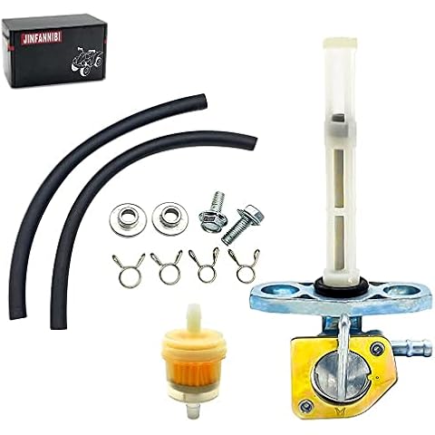 JINFANNIBI Fuel Petcock Valve Gas Oil Fuel Filter Compatible for CRF50F CRF70F CRF80F CRF100F CRF150F CRF230F XR50R XR70R XR80R XR100R 1985-2017 Cover