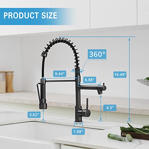 Image of AIMADI Oil Rubbed Bronze Kitchen Faucet,Commercial Kitchen Sink Faucet | Modern Single Handle Single Hole Kitchen Faucets with Pull Down Sprayer