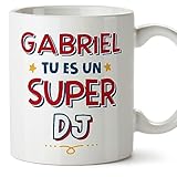 MUGFFINS Tazas Personalizadas para DJ hombre - En Francés - Tu es Super - 11 oz / 330 ml - Regalo Personalizable original y divertido