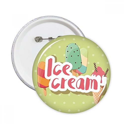Pins glace vert crème bouton rond pour personnaliser une veste en jean