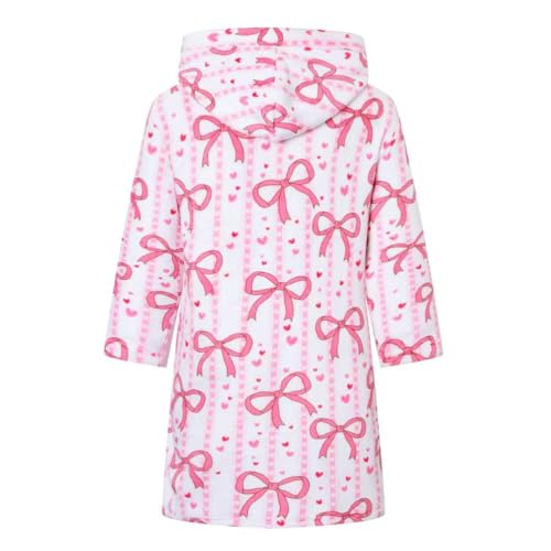 Image of Boys Girls Bathrobes,Toddler Boy Girl Robes,Children's Plush Soft Coral Fleece Hooded Pajamas Sleepwear for Kids