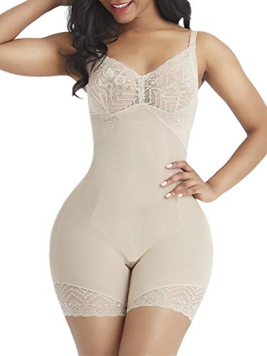 Plus Size Full Body Shaper for Woman Bodysuit Waist Trainer Cincher Corset Tummy Control Thigh Slimmer Shapewear