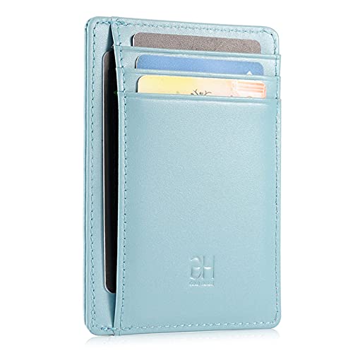 Image of GH GOLD HORSE Slim RFID Blocking Card Holder Minimalist Leather Front Pocket Wallet for Women | Slim