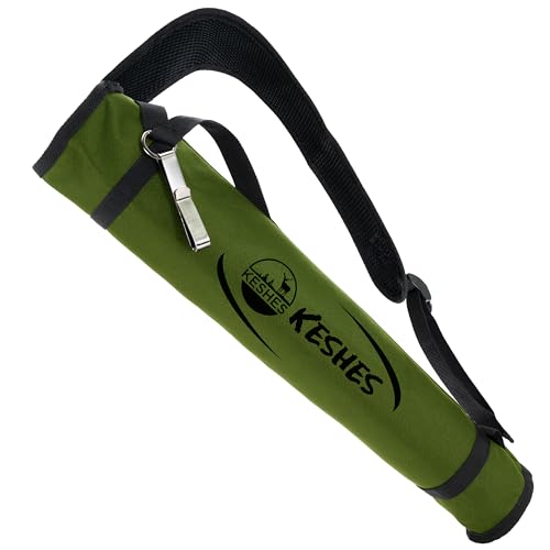 KESHES Archery Back Arrow Quiver Holder - Adjustable Quiver for Arrows with Shoulder Strap and Belt Clip - Ideal for Bow Hunting & Target Practice for Youth & Adults
