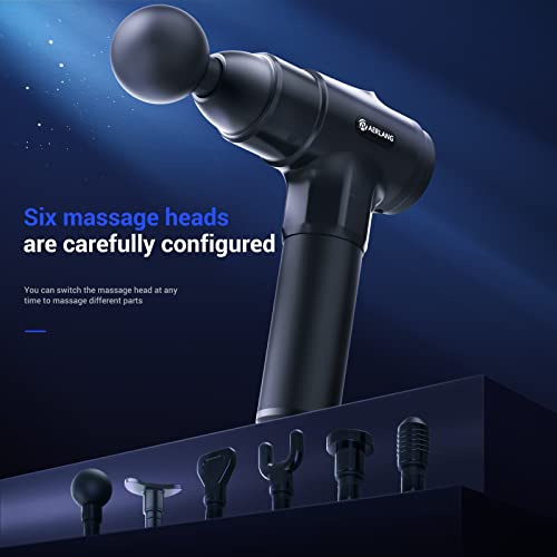 Aerlang Massage Gun, Deep Tissue Massager, Portable Muscle Massage Gun For Back Neck Muscle Relieve, Quiet Brushless Motor 20 Variable Speeds Digital Display 6 Massage Heads And Carrying Case #TOP5