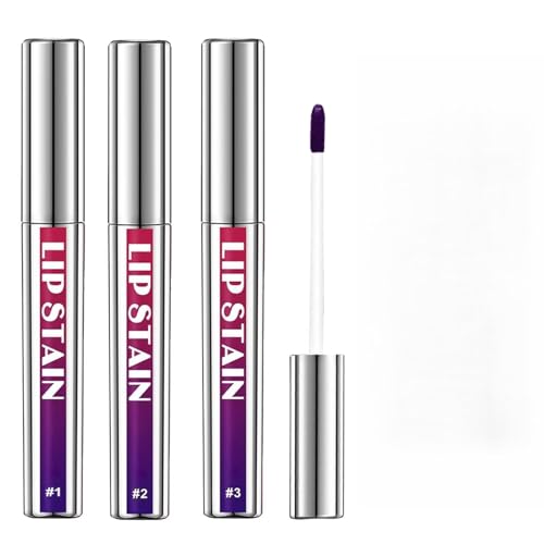 Tinta de labios exfoliante, brillo de labios mate de 3 colores, resistente al agua, delineador de labios extraíble