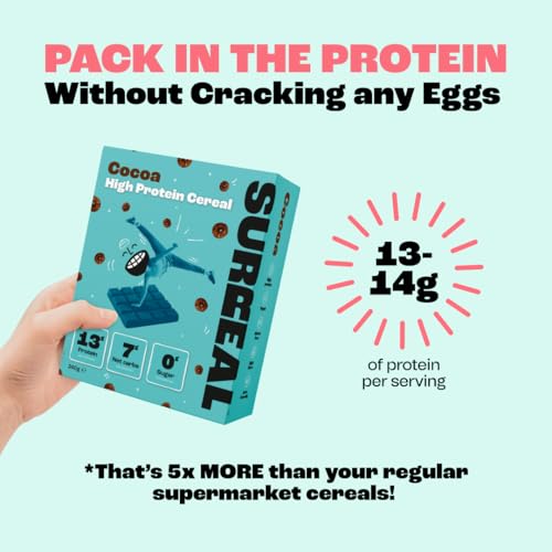 Surreal Gluten Free Mega Bundle - High Protein Cereal – Zero Sugar – Healthy Plant-Based Cereal - High in Fibre - Low Carb - Vegan - 13g-14g of Protein, 0g of Sugar - 240g per box, 6 Pack (1 x each)