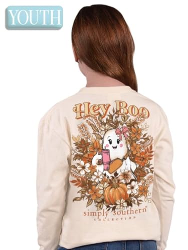 Simply Southern Hey Boo Pumpkin - Youth Long Sleeve3