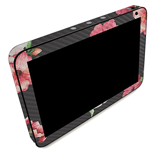 Image of MightySkins Carbon Fiber Skin Compatible with Amazon Echo Show 8 (Gen 2) - Hibiscus | Protective, Durable Textured Carbon Fiber Finish | Easy to Apply | Made in The USA