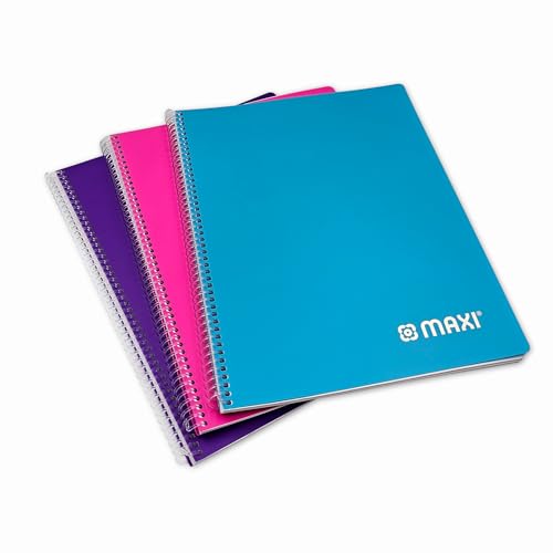 Maxi Spiral Pp Cover Notebook A4 65Gsm 80 Sheets Trend Color Spiral notebook perfect for business office school metting diary journal and so on - assorted