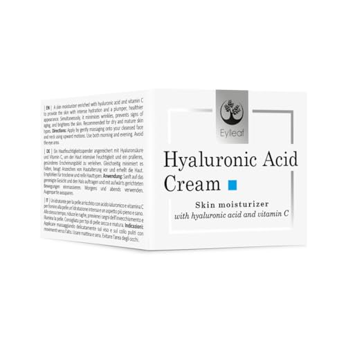 Eylleaf Hyaluronic Acid Cream - Facial Moisturizer with Vitamin C for Dry and Mature Skin 50ml - Image 8