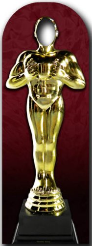 Golden Award Statue Stand-in Lifesize Cardboard Cutout 183cms
