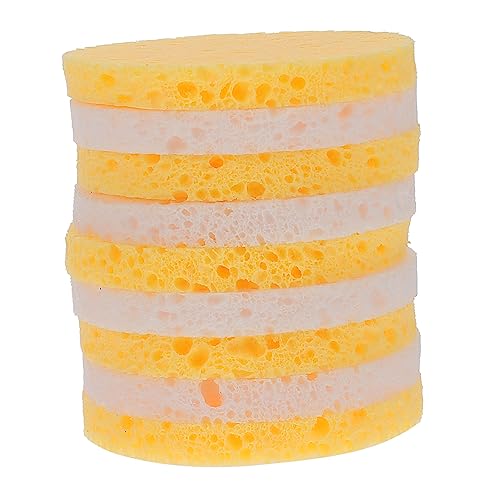 minkissy 100 Piezas lavado de cara limpio Eliminación mop maquillaje cushion colocador de maquillaje herramienta para lavar la piel de la cara almohadilla de lavado facial Yellow