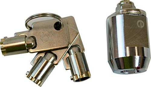 Defense2 - Short Cylinder Lock with Overlock Keys - Weather Proof - for Door, Storage, Cabinets, & More - 17mm Solid Brass Tubular Security Lock