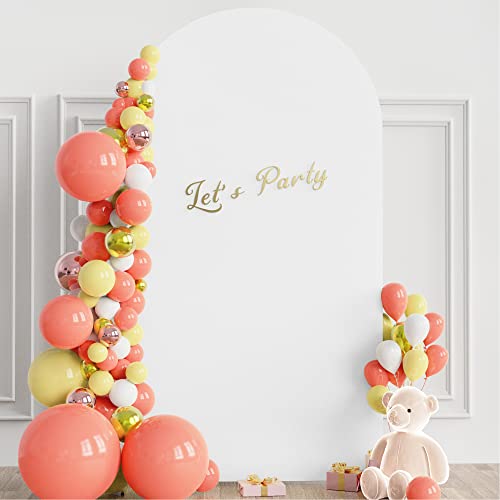 Wokceer 7.2 FT Wedding Arch Backdrop Stand and White Arch Cover, Metal Arch Stand with Arch Stand Cover for Birthday Party Wedding Ceremony Bridal Baby Shower Event Decor by Wokceer - Used condition - Image 7