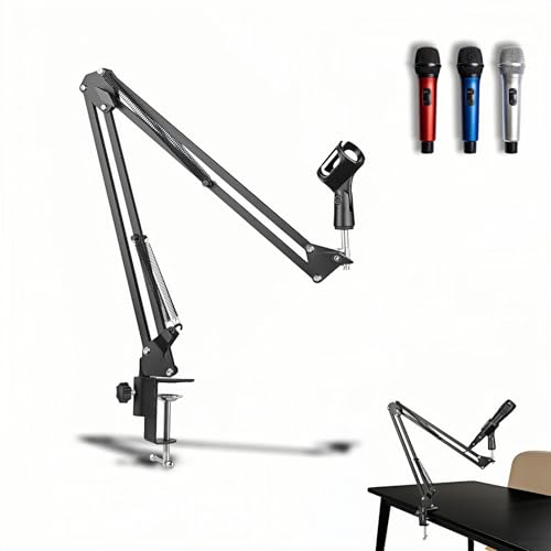Microphone Boom Arm Stand, Adjustable Desk Mount Scissor