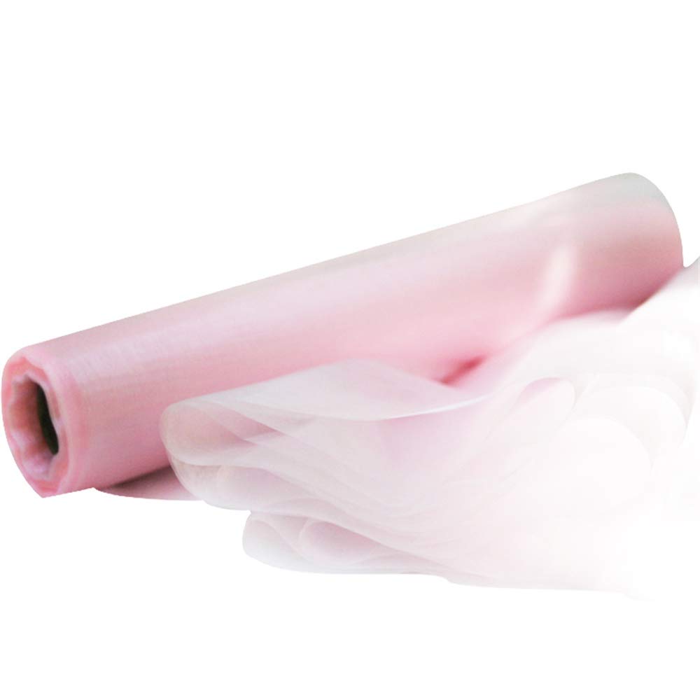 Time to Sparkle 3PCS 26M x 29cm Sheer Organza Roll Sash Fabric Table Runner Sashes Chair Cover Bows Swags Wedding Party (Baby Pink)