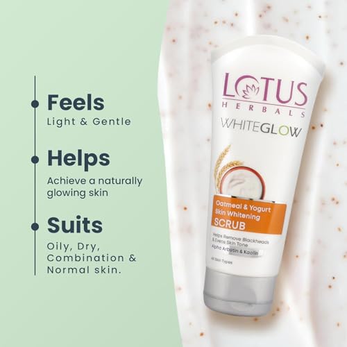 Image of Lotus Herbals Whiteglow Oatmeal and Yogurt Skin Scrub 50g (Pack of 2)
