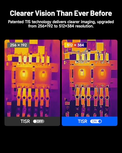 Image of TOPDON TC005 3.5 inch Dual-Lens Thermal Imaging Camera, 512 x 384 TISR Resolution, with 2MP Visual Light Camera, 8-Hour Battery Life Handheld Infrared Imager, -4F~1022F