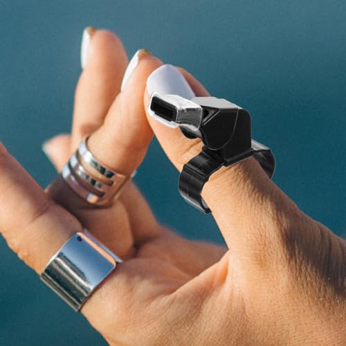 2 silbatos deportivos multiuso con anillo plástico ABS miniatura 5